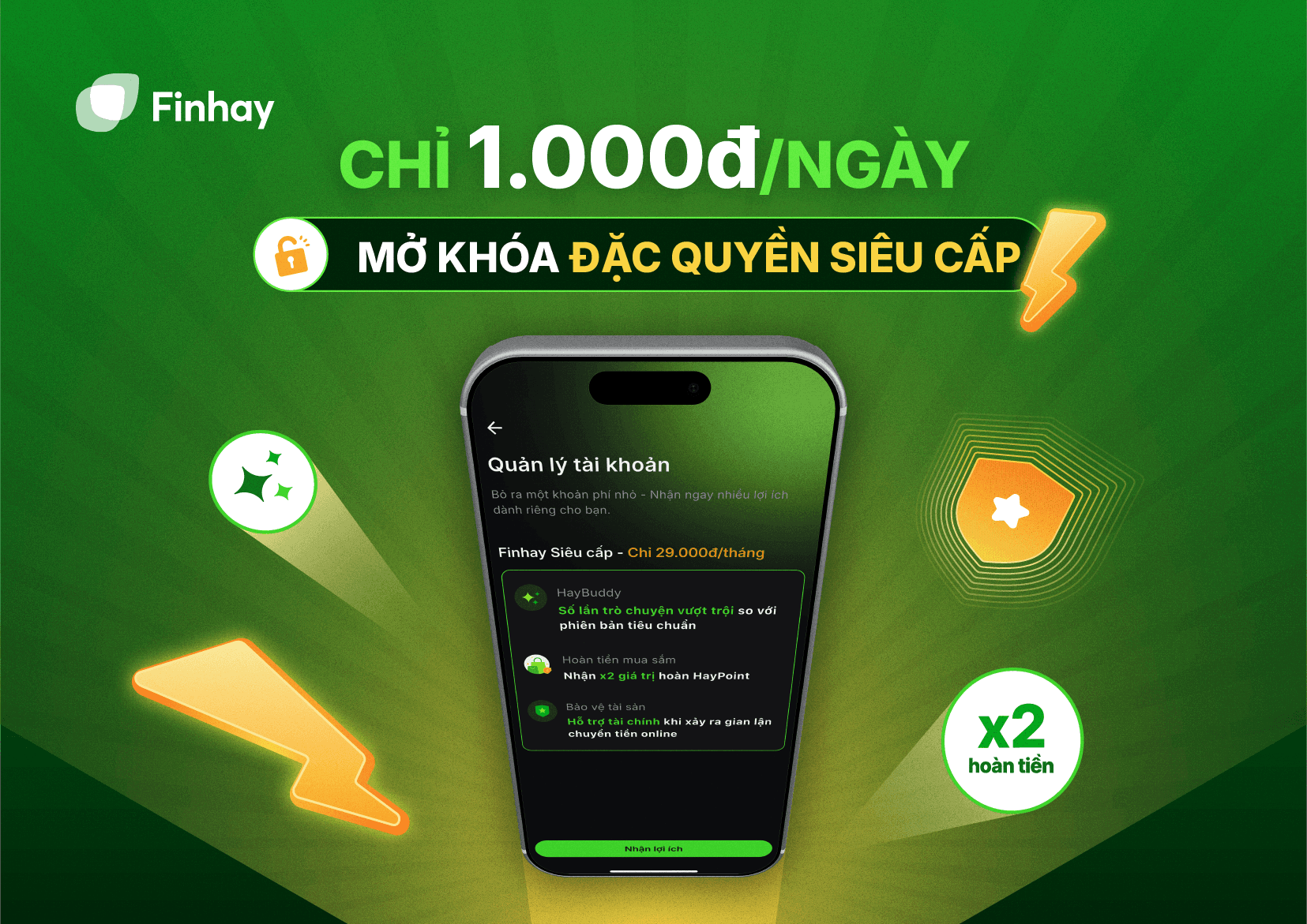 Finhay Siêu Cấp: Gói quyền lợi đặc biệt chỉ với 29.000đ/tháng