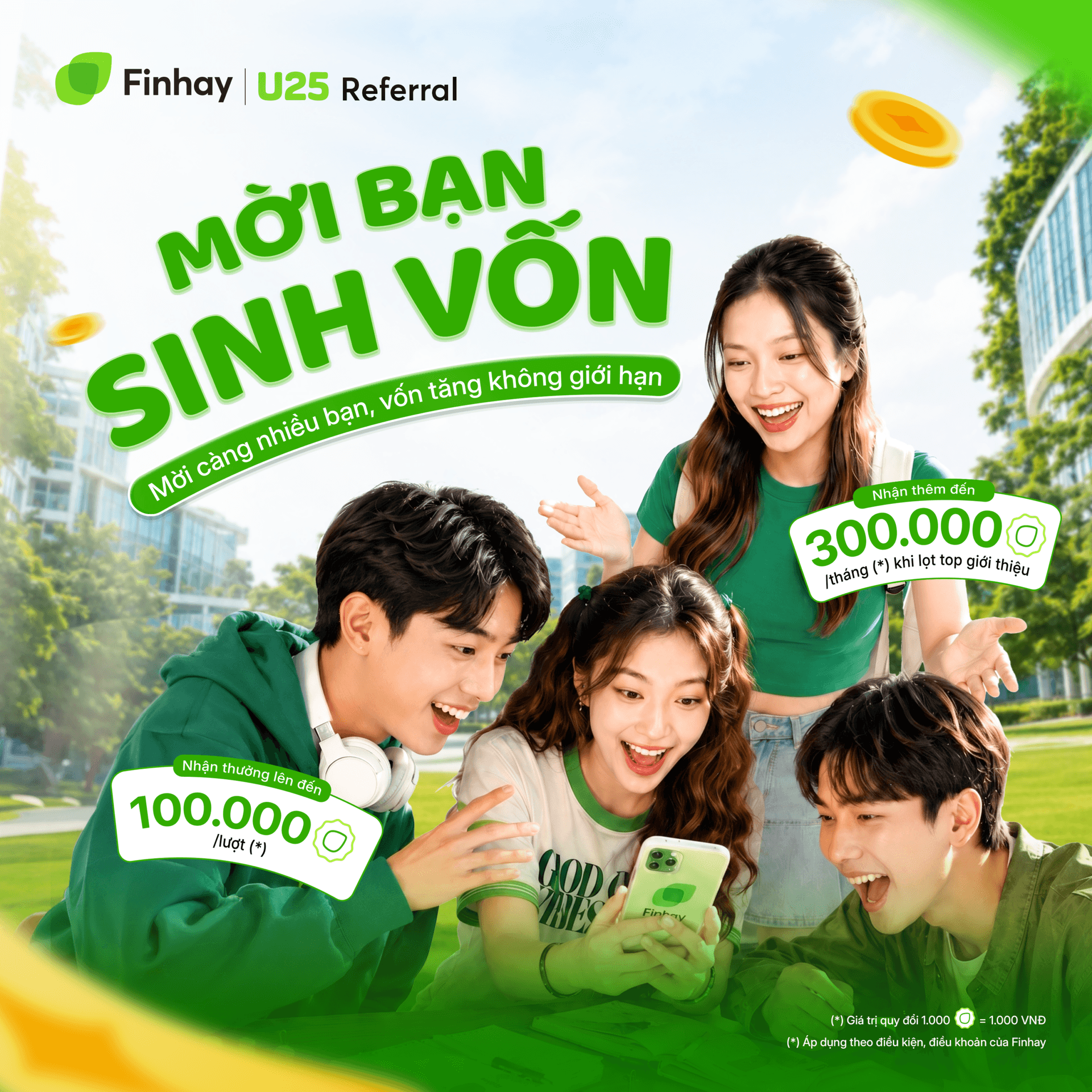 Thể lệ chương trình Finhay U25 Referral: Giới thiệu bạn bè, rinh ngàn đặc quyền từ Finhay