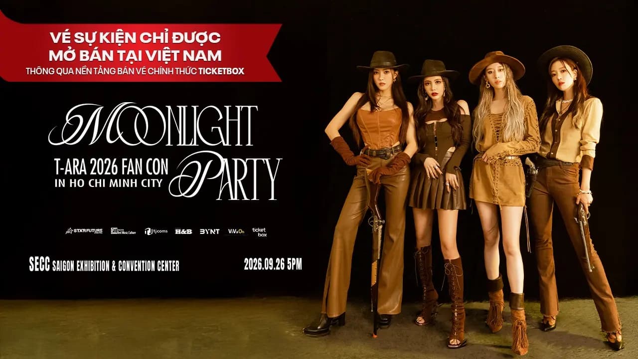 Cẩm nang đu T-ARA 2026 FAN CON ( Moonlight Party) 26/9/2026 chi tiết từ A-Z